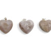 Agate Geod Puffy Heart Pendant Sterling Silver (Hand) - Crystal Dreams