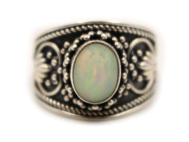 Opal "Cabochon" Sterling Silver Ring - Crystal Dreams