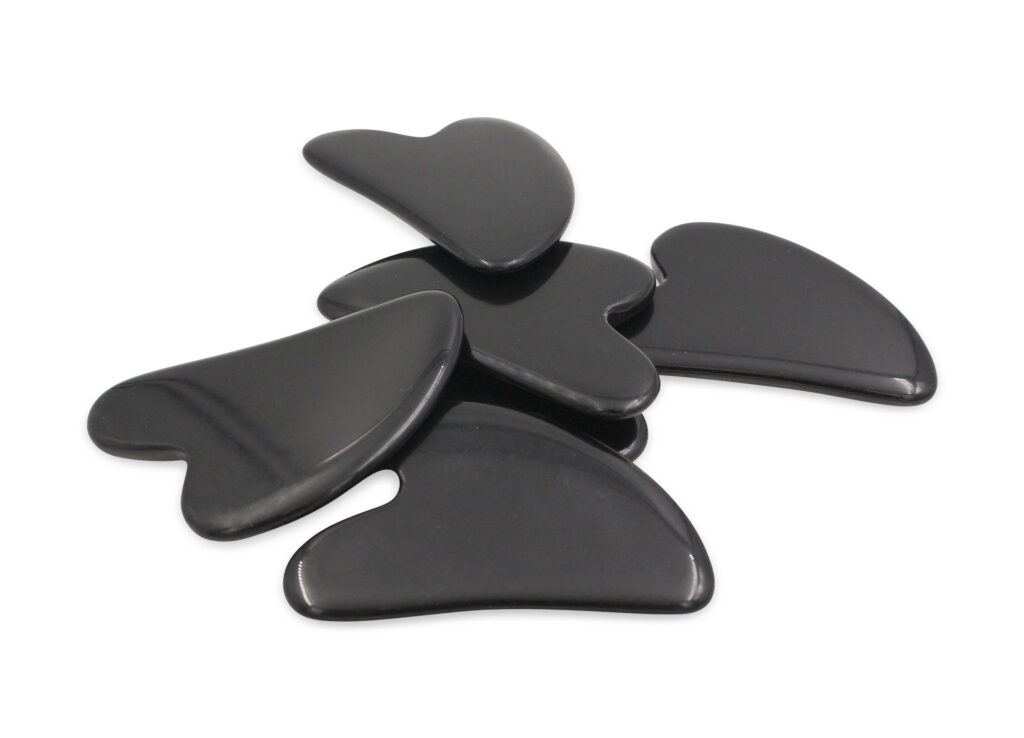 Black Obsidian Double Head Gua Sha - Crystal Dreams