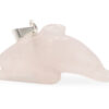 Pink Rose Quartz Dolphin Drilled Pendant Sterling Silver - Crystal Dreams