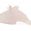 Pink Rose Quartz Dolphin Drilled Pendant Sterling Silver - Crystal Dreams