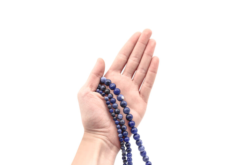 Billes de sodalite (6 mm, 8 mm ou 10 mm)