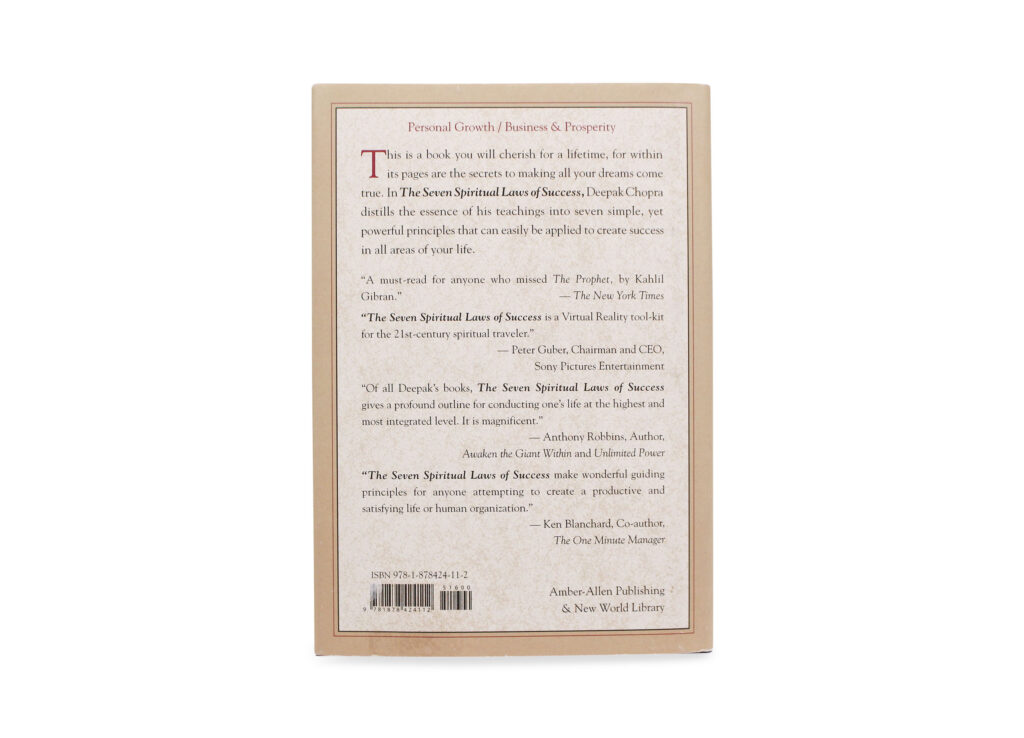 Seven Spiritual Laws of Success Book - Crystal Dreams