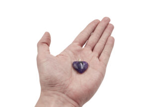 Amethyst Heart Crystal Pendant