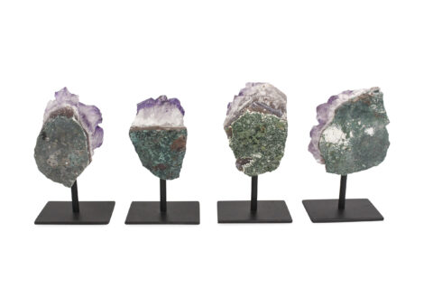 Amethyst Druze Iron Stand Base (M) - Crystal Dreams