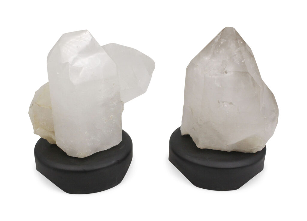 Clear Quartz Point Lamp Wood Base - Crystal Dreams