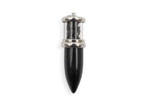 Pendentif “bullet” en obsidienne