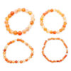 Orange Mixed Carnelian bracelet (4mm, 6mm, 8mm, or 10mm) - Crystal Dreams