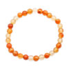 Orange Mixed Carnelian bracelet (4mm, 6mm, 8mm, or 10mm) - Crystal Dreams