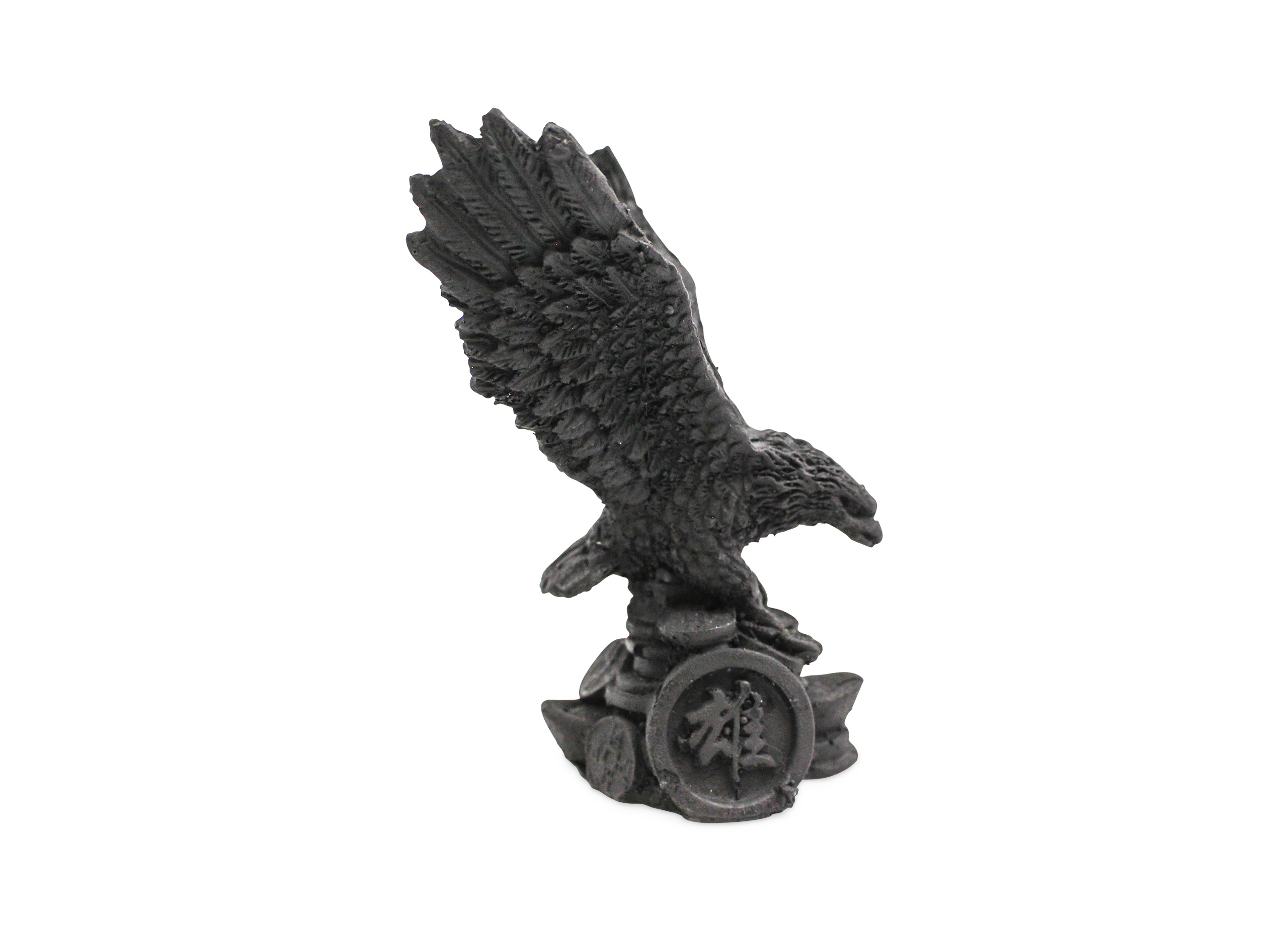 Shungite Coin Eagle Figurine - Crystal Dreams