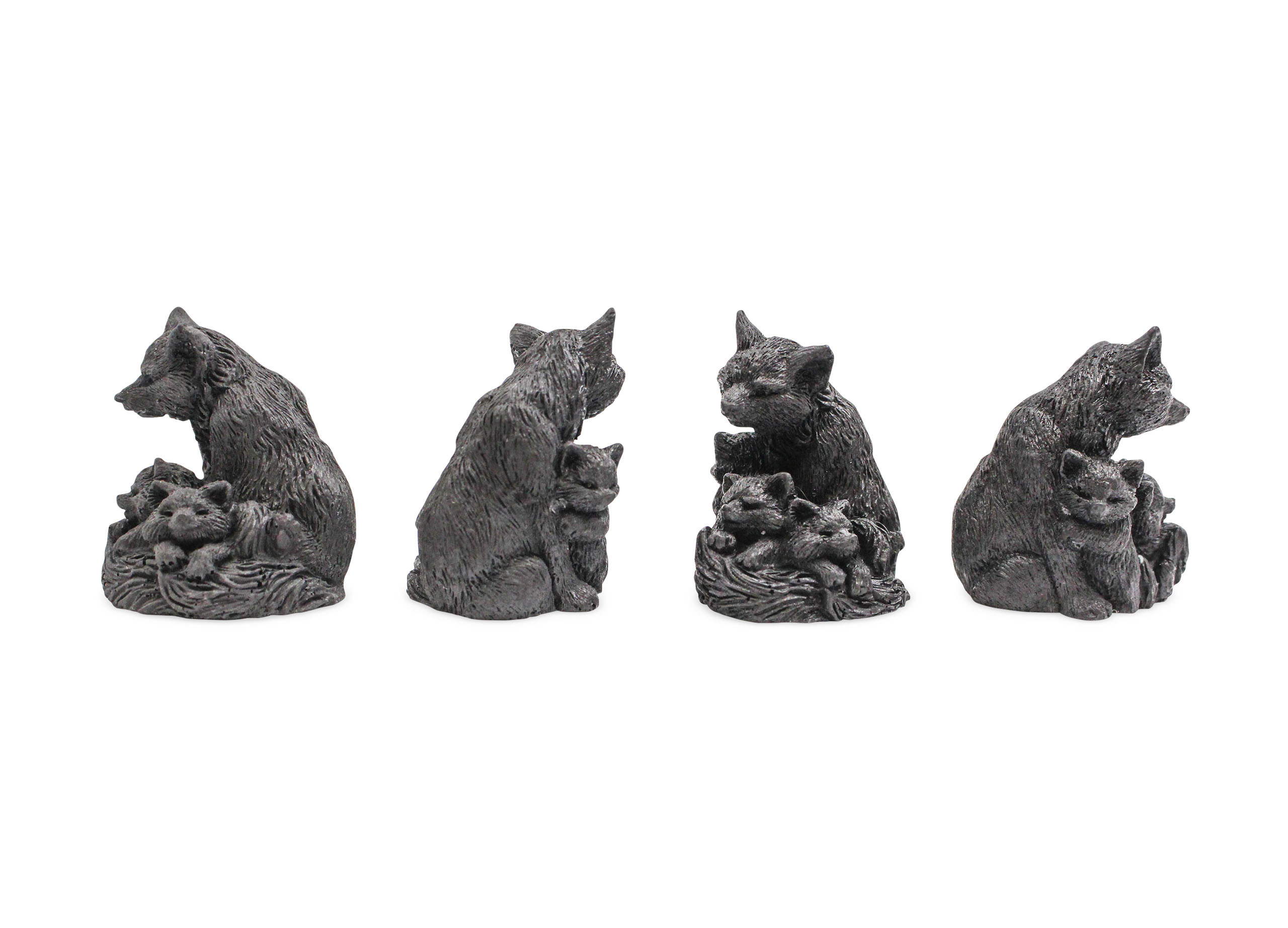 Shungite Foxes Figurines - Crystal Dreams