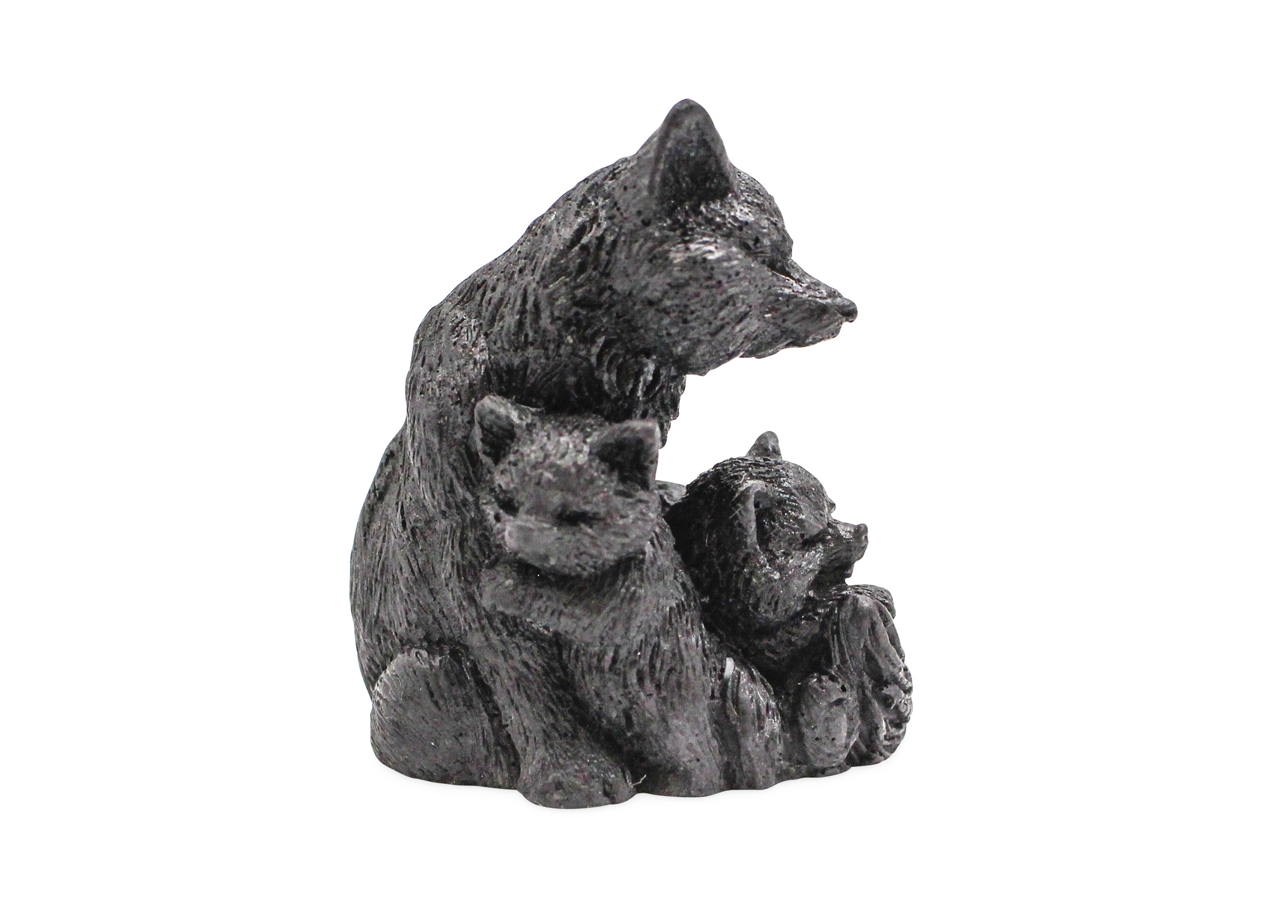 Shungite Foxes Figurines - Crystal Dreams