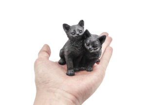 Figurine chats en shungite (S)