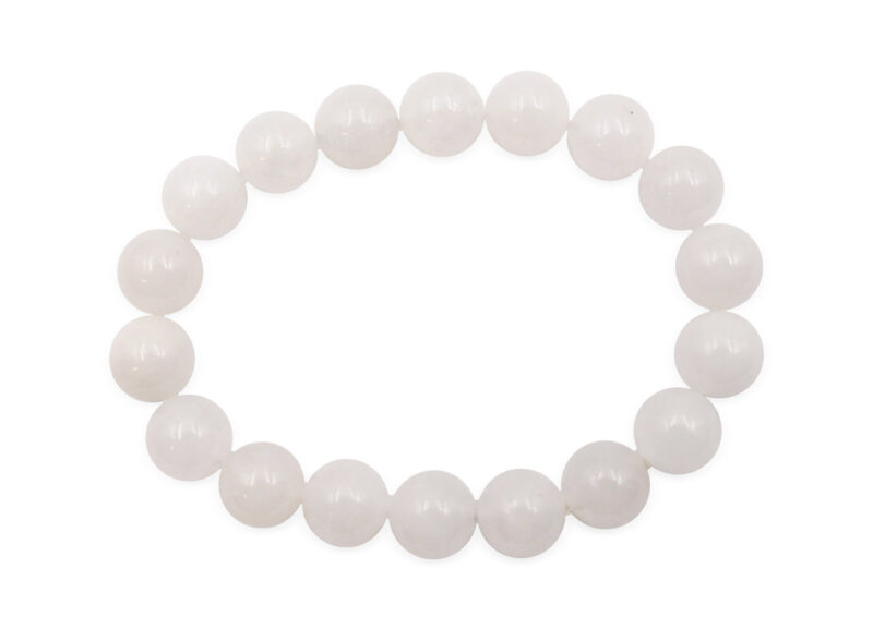 White Jade Bracelet (4mm, 6mm, 8mm or 10mm)