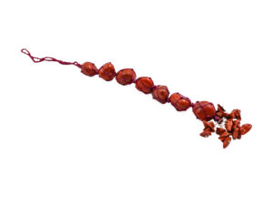 Corde de pierres jaspe rouge