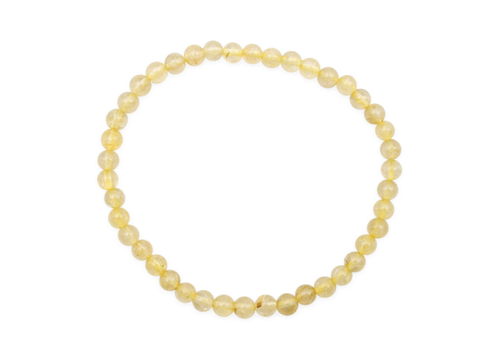 Quartz Rutilated Bracelet (4mm, 6mm, 8mm, or 10mm) - Crystal Dreams