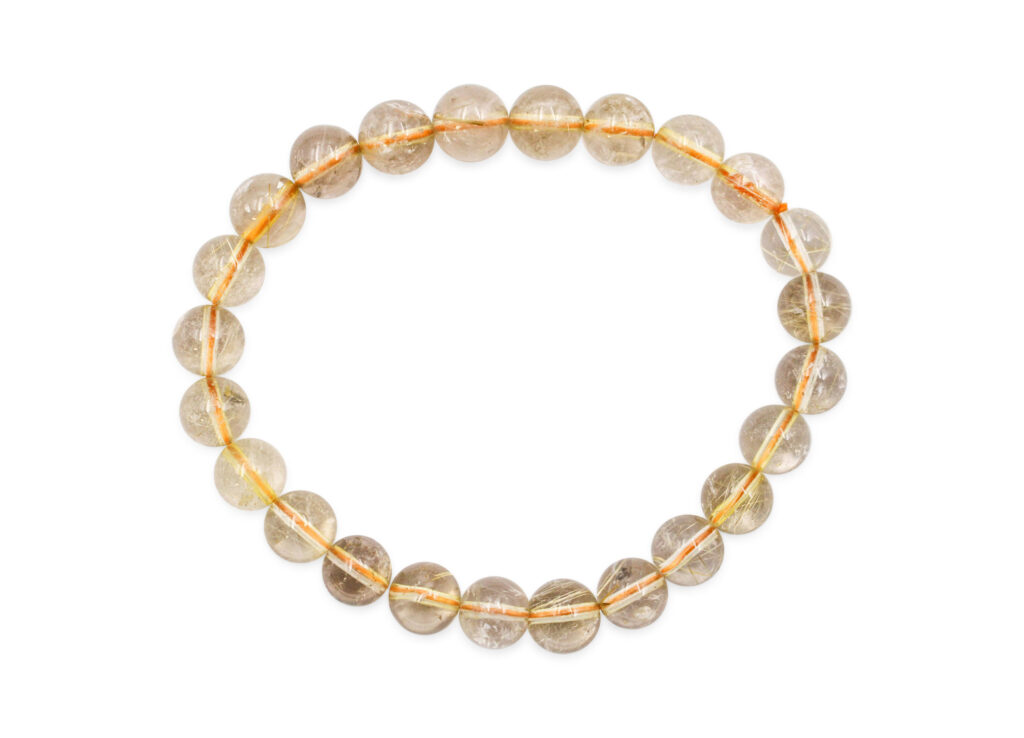Quartz Rutilated Bracelet (4mm, 6mm, 8mm, or 10mm) - Crystal Dreams
