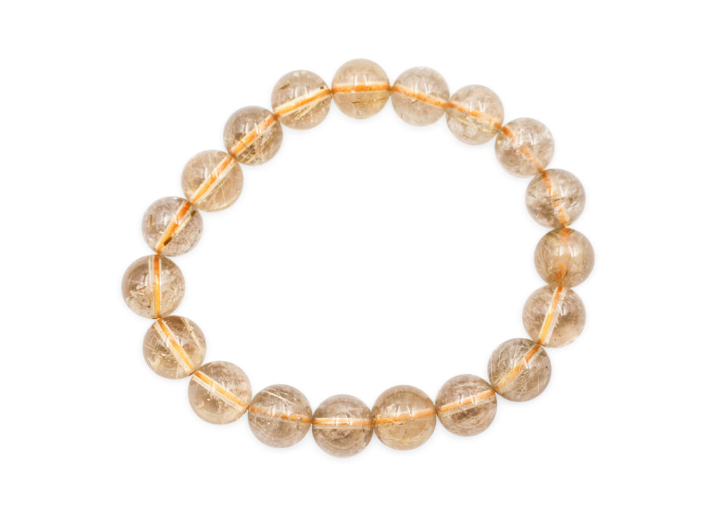 Quartz Rutilated Bracelet (4mm, 6mm, 8mm, or 10mm) - Crystal Dreams