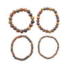 3 Tiger Eye Bracelet (4, 6 mm, 8 mm and 10 mm) - Crystal Dreams