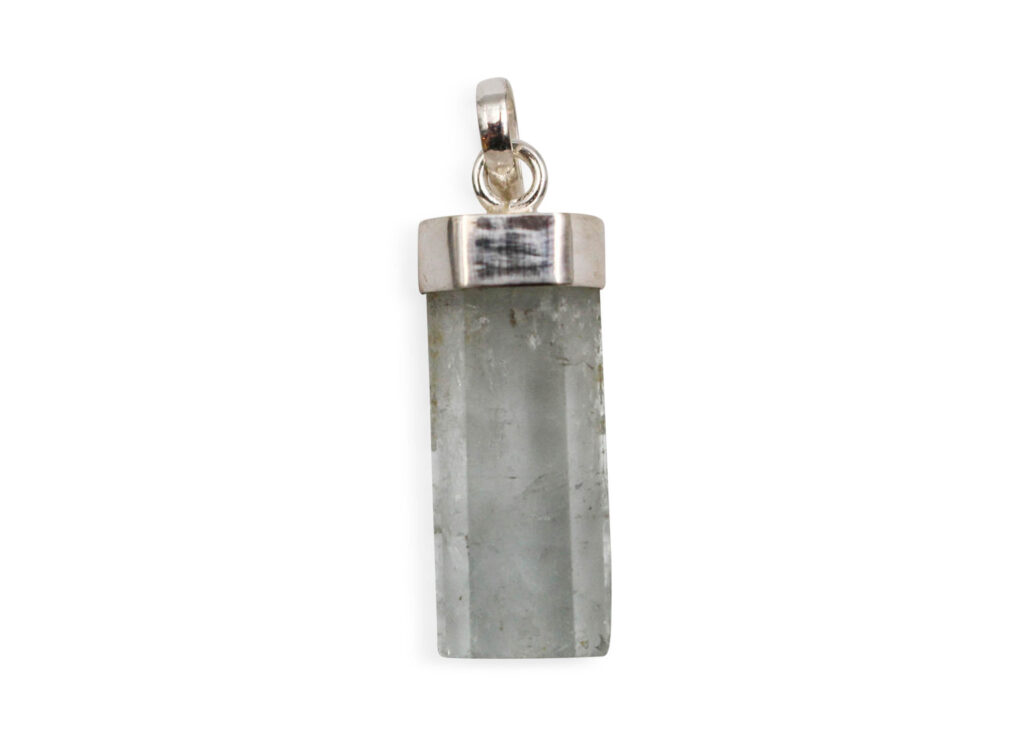 Aquamarine Polished Sterling Silver Pendants - Crystal Dreams