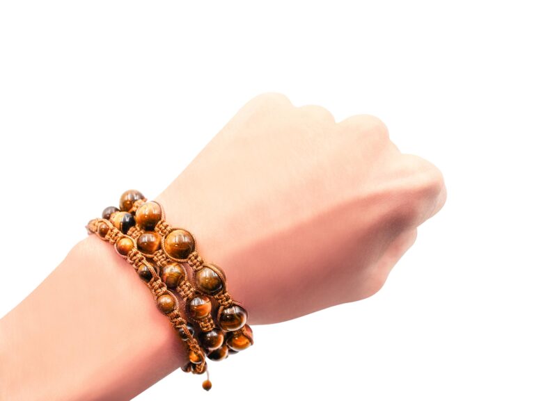 Adjustable Tiger Eye Bracelet (6 mm, 8 mm or 10 mm)