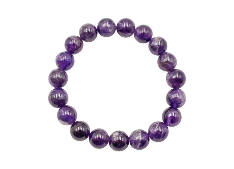 Amethyst Bracelet (4, 10 mm, 8 mm or 6mm) - Crystal Dreams