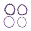 Amethyst Bracelet (4, 10 mm, 8 mm or 6mm) - Crystal Dreams