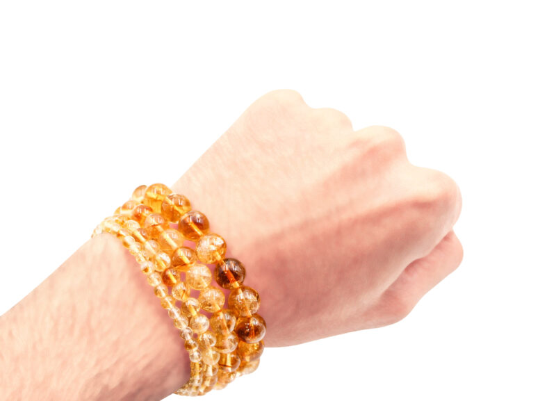 Enhanced Citrine Bracelet (4 mm, 6 mm, 8 mm or 10 mm)