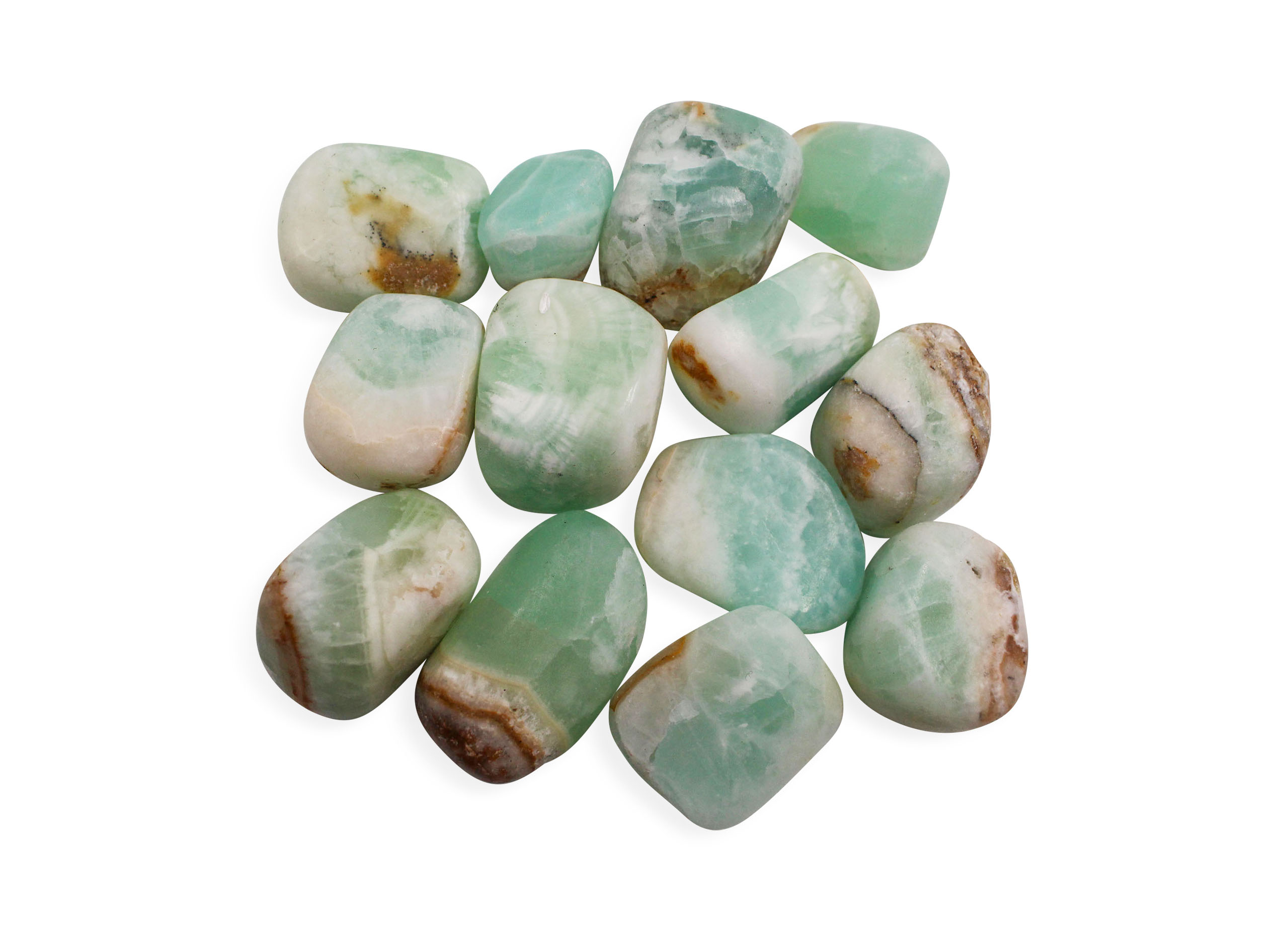 Green Banded Calcite Tumbled - Crystal Dreams