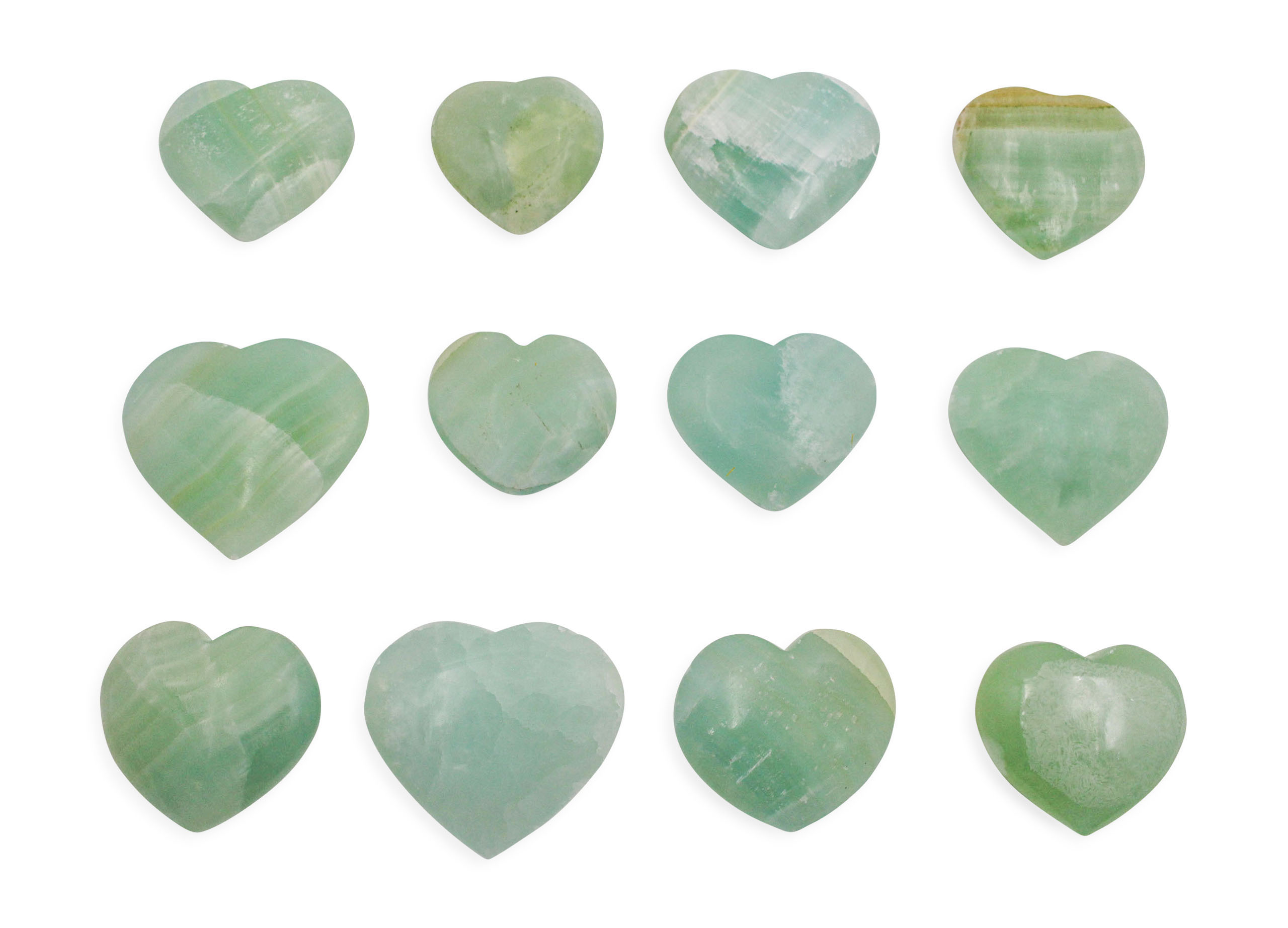 Green Pistachio Calcite Puffy Heart - Crystal Dreams