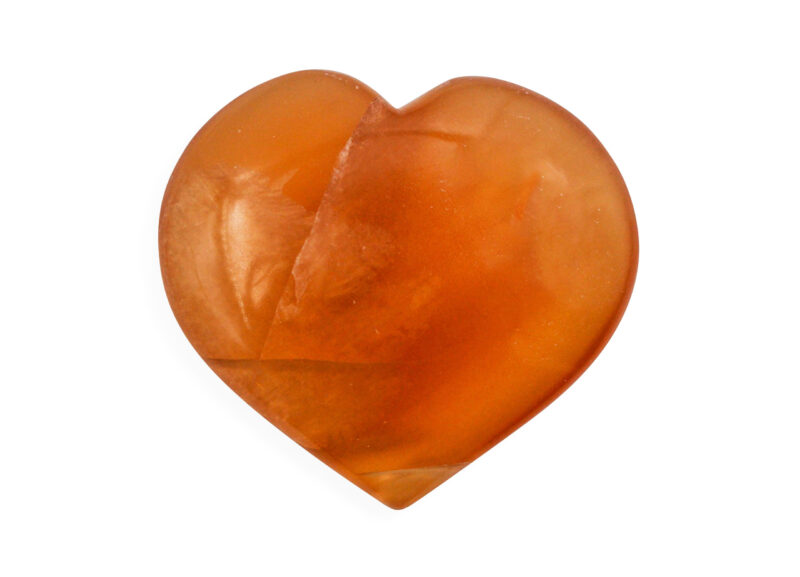 Honey Calcite Puffy Heart - Crystal Dreams
