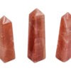 Strawberry Calcite Prism Point Tower - Crystal Dreams