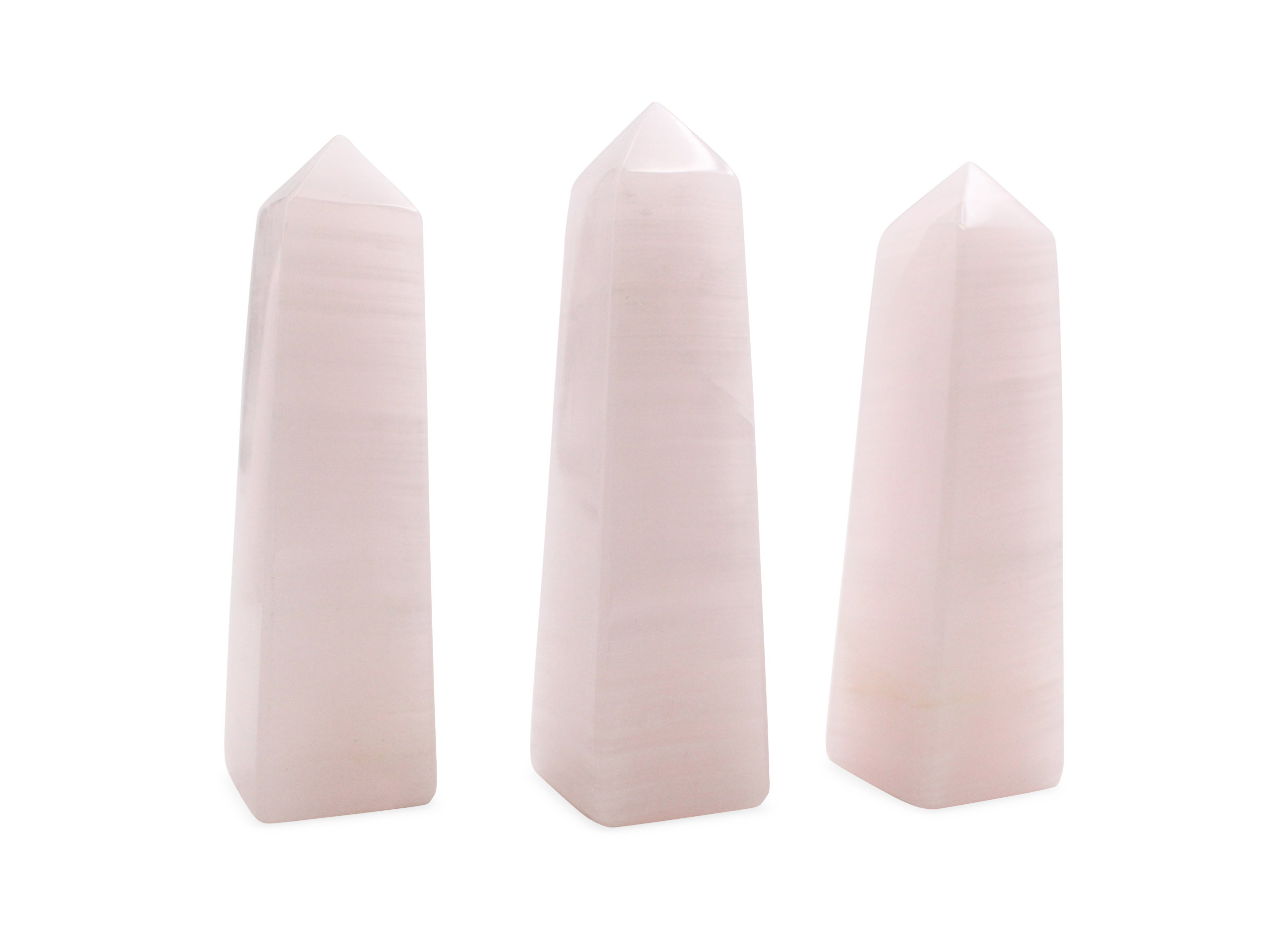 Rose Pink Calcite Prism Point Tower - Crystal Dreams