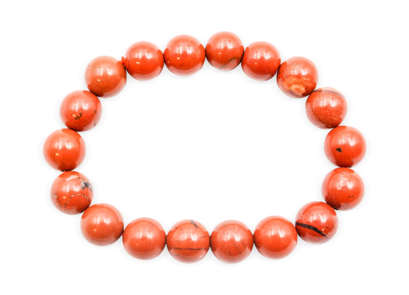 Bracelet de jaspe rouge (4 mm, 6 mm, 8 mm ou 10 mm)