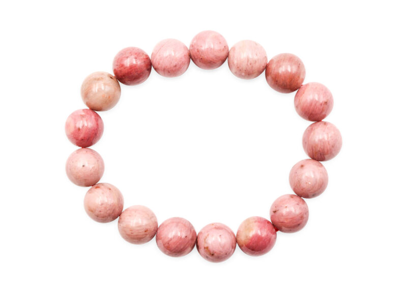 Bracelet en rhodonite (4 mm, 6 mm, 8 mm ou 10 mm)