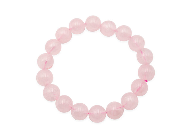 Bracelet de quartz rose (4 mm, 6 mm, 8 mm ou 10 mm)