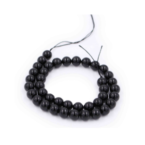 Black Tourmaline Beads (6 mm, 8 mm or 10 mm)