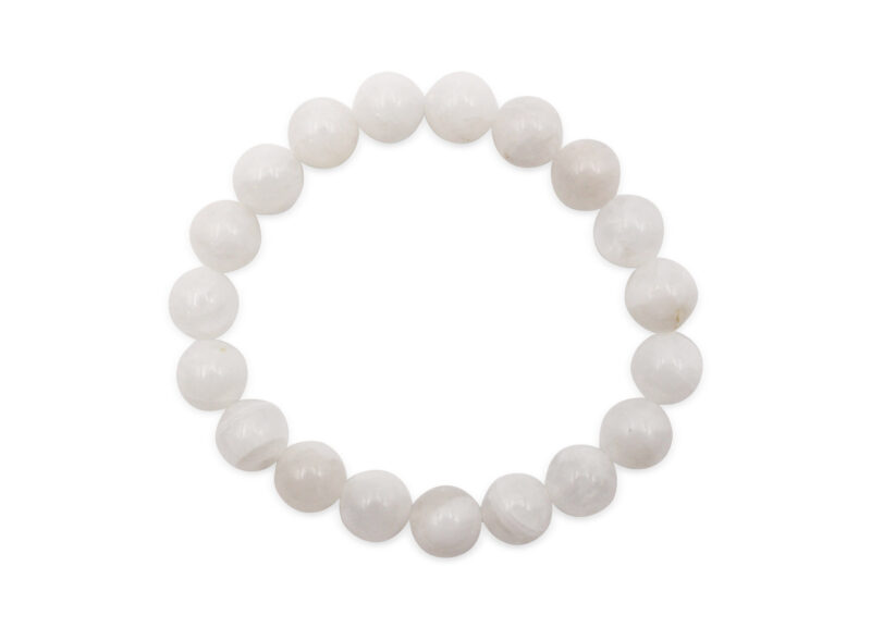 White Moonstone Bracelet (4 mm, 6 mm, 8 mm or 10 mm)