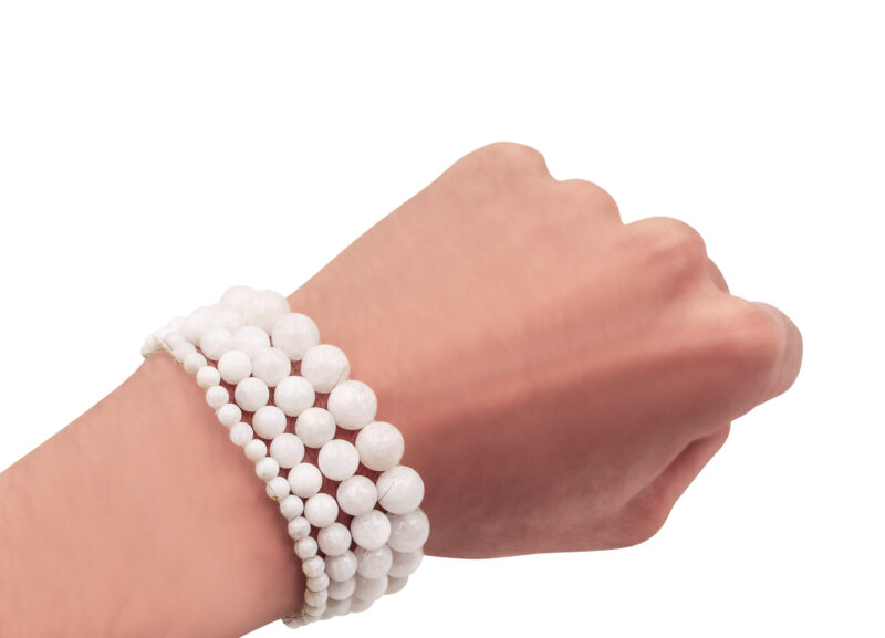 White Moonstone Bracelet (4 mm, 6 mm, 8 mm or 10 mm)