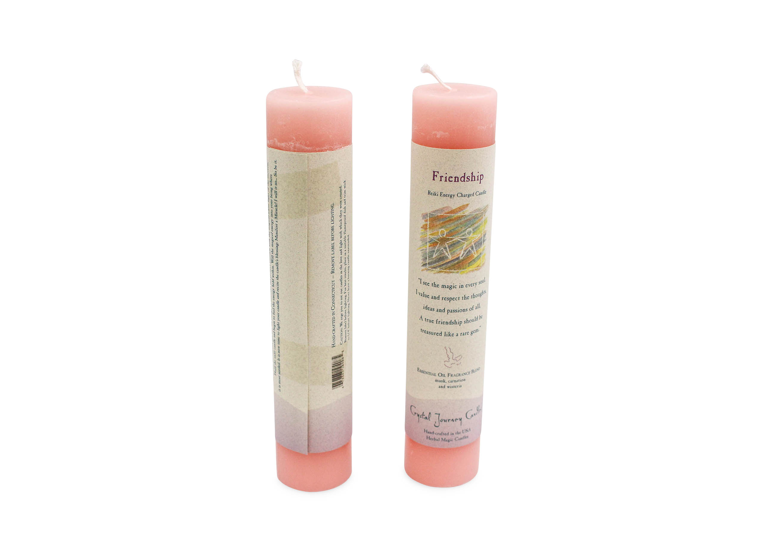 Herbal Pillar Friendship Candle - Crystal Dreams