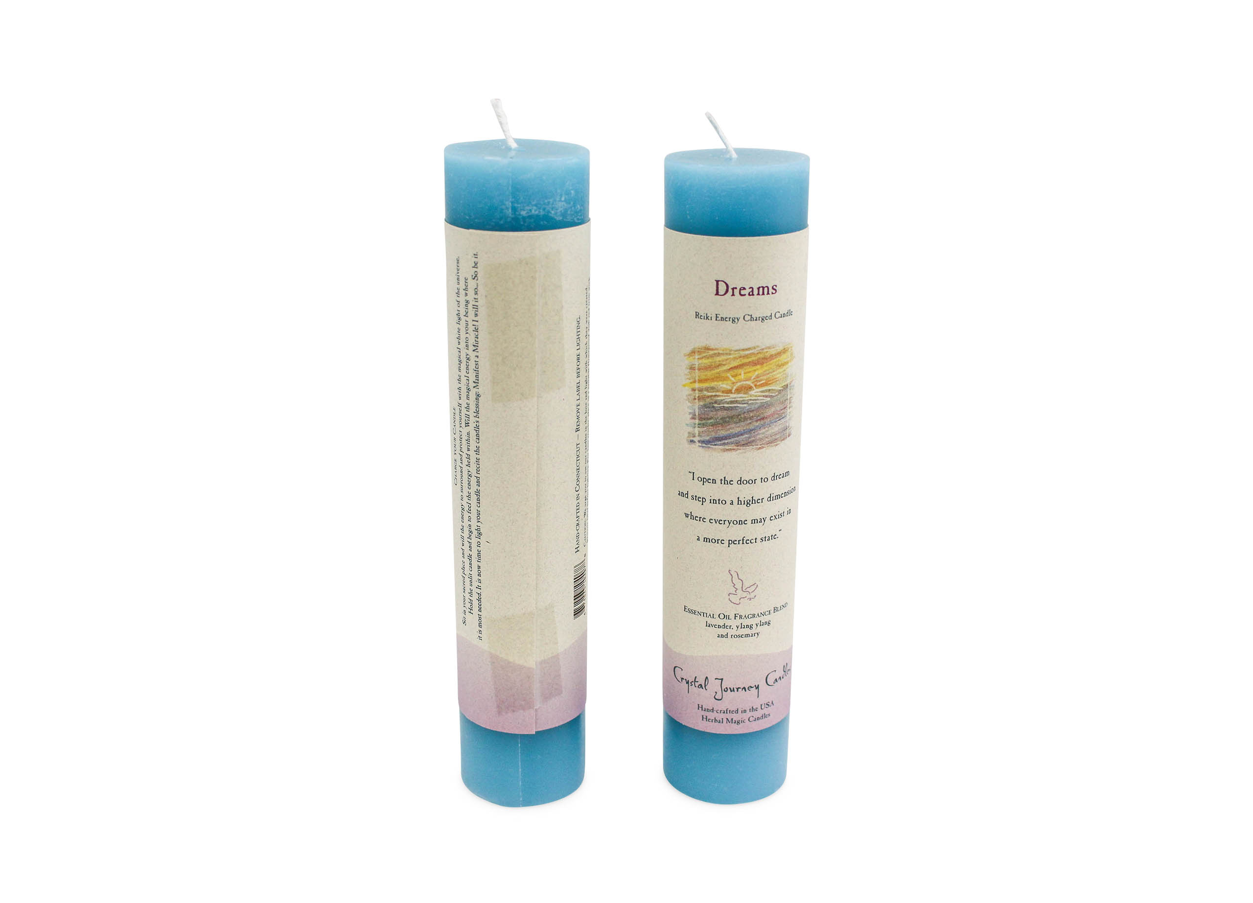 Herbal Pillar Dreams Candle - Crystal Dreams