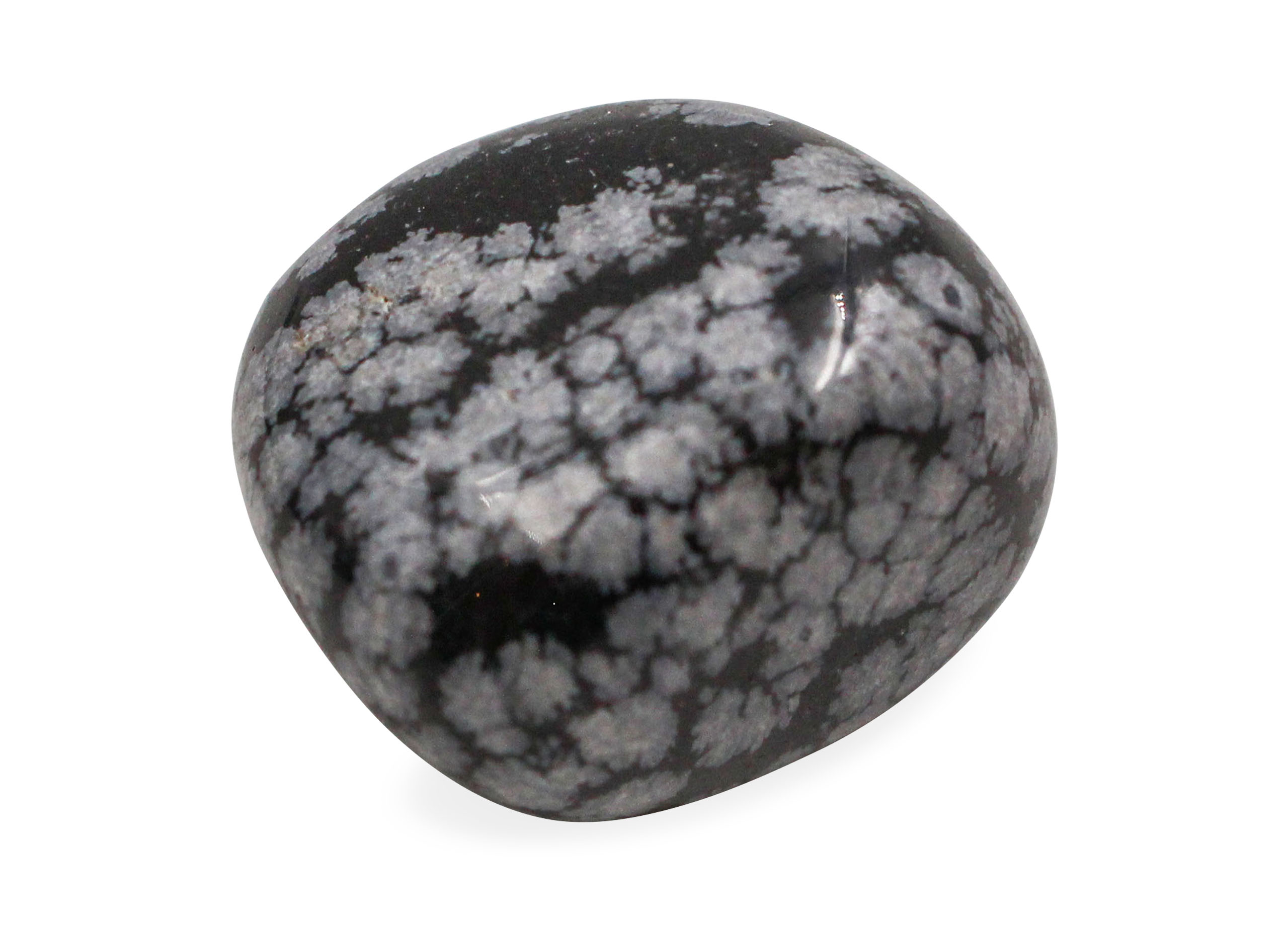 Anneau Titane Avec Boule Pierre Obsidienne Flocon De Neige - ABST015