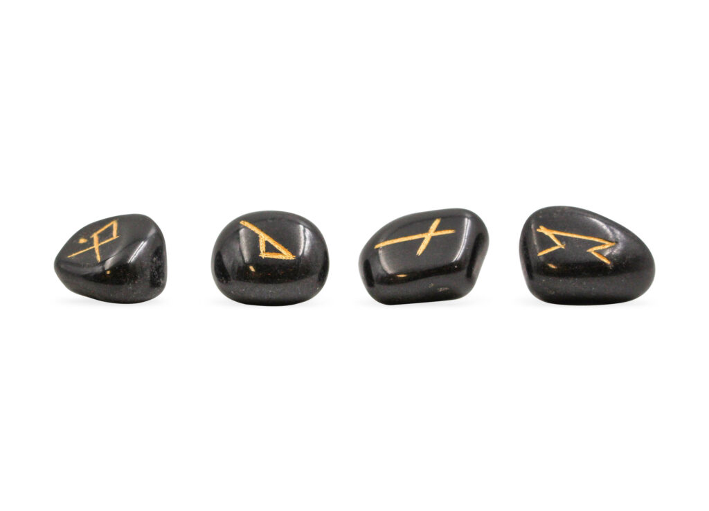 Black Tourmaline - Runes set - Crystal Dreams