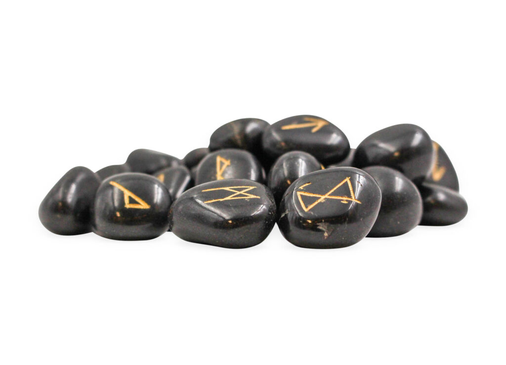 Black Tourmaline - Runes set - Crystal Dreams