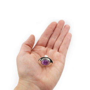 Amethyst “Cabochon” Sterling Silver Ring