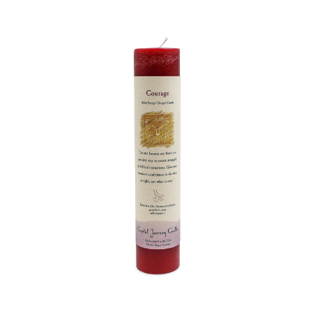 Herbal Pillar Courage Candle - Crystal Dreams