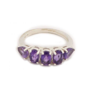 Amethyst “Squares” Sterling Silver Ring