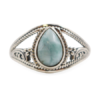Larimar Vires Sterling Silver Ring - Crystal Dreams