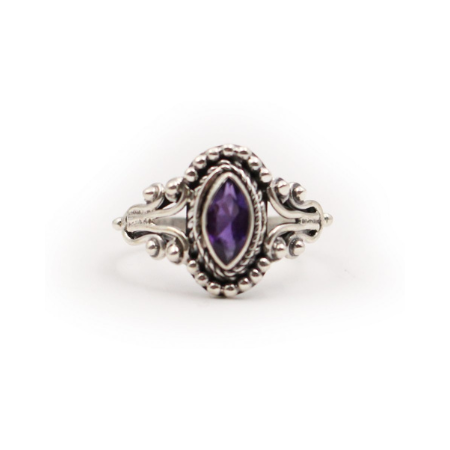 Amethyst Marquise Ring In Sterling Silver - Crystal Dreams