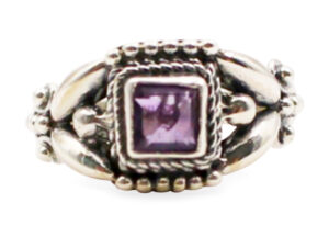 Amethyst “Squared” Sterling Silver Ring